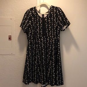 Black and White Graphic Dress